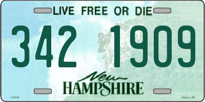 NH license plate 3421909
