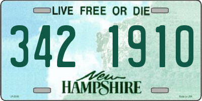 NH license plate 3421910
