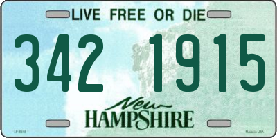 NH license plate 3421915