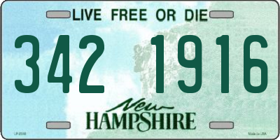NH license plate 3421916