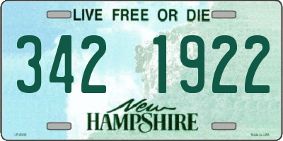 NH license plate 3421922