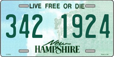 NH license plate 3421924