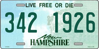 NH license plate 3421926