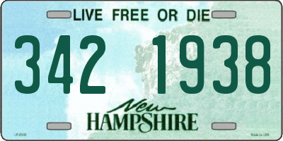 NH license plate 3421938