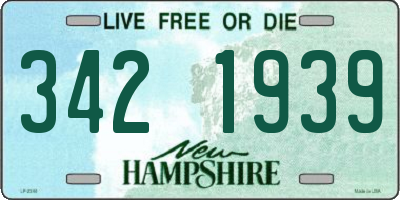 NH license plate 3421939