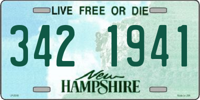 NH license plate 3421941