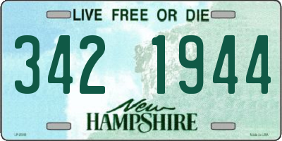NH license plate 3421944