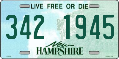 NH license plate 3421945
