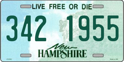 NH license plate 3421955