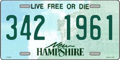 NH license plate 3421961