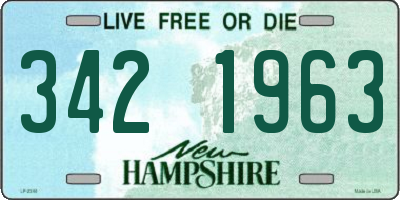 NH license plate 3421963
