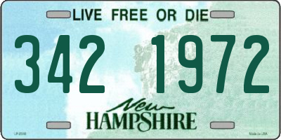 NH license plate 3421972