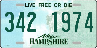 NH license plate 3421974