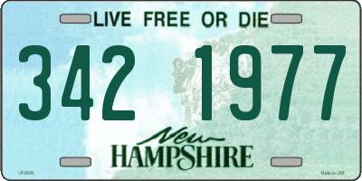 NH license plate 3421977