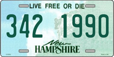 NH license plate 3421990
