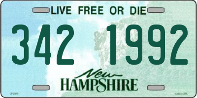 NH license plate 3421992