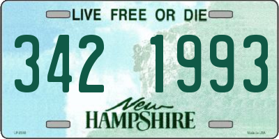 NH license plate 3421993