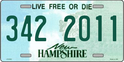 NH license plate 3422011