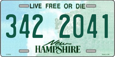 NH license plate 3422041