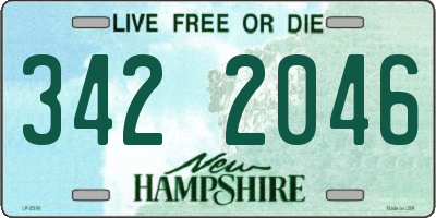 NH license plate 3422046
