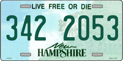 NH license plate 3422053