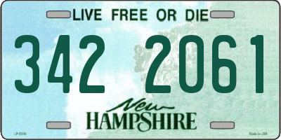 NH license plate 3422061