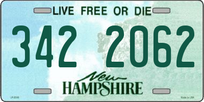 NH license plate 3422062