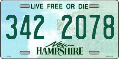 NH license plate 3422078