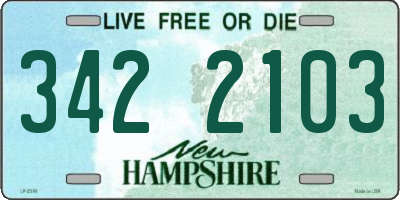 NH license plate 3422103