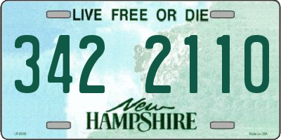 NH license plate 3422110
