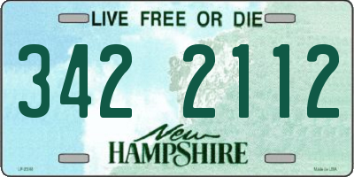 NH license plate 3422112