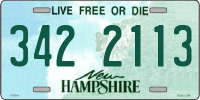 NH license plate 3422113