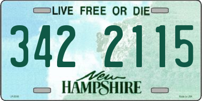 NH license plate 3422115