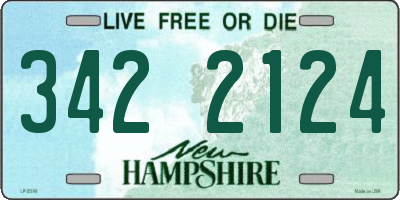 NH license plate 3422124