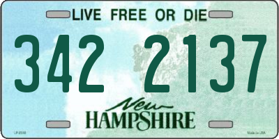 NH license plate 3422137