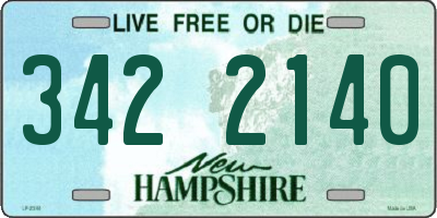 NH license plate 3422140