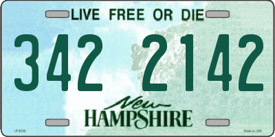 NH license plate 3422142