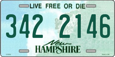 NH license plate 3422146