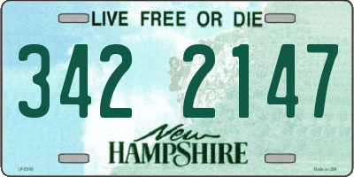 NH license plate 3422147