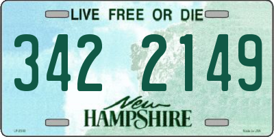 NH license plate 3422149