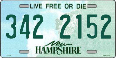 NH license plate 3422152
