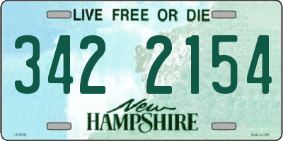 NH license plate 3422154