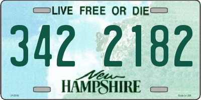 NH license plate 3422182