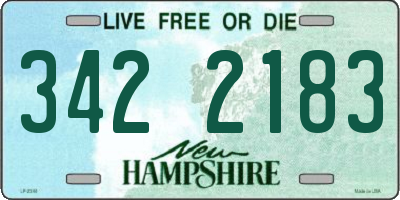 NH license plate 3422183