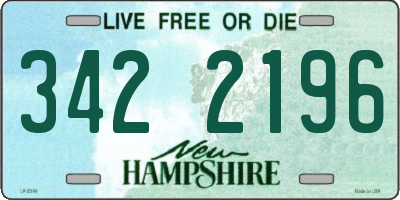 NH license plate 3422196
