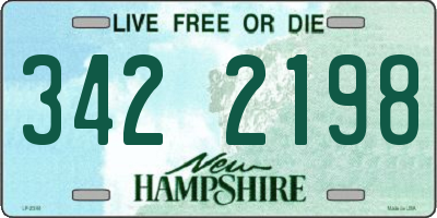 NH license plate 3422198
