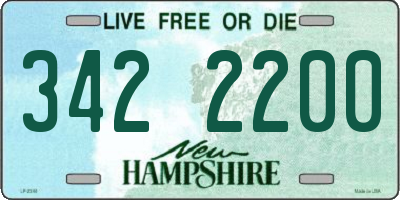 NH license plate 3422200