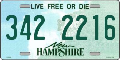 NH license plate 3422216