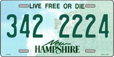 NH license plate 3422224