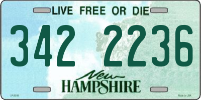 NH license plate 3422236